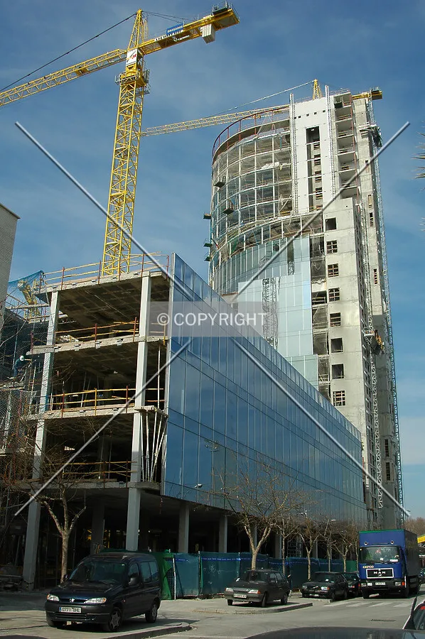 Podium and tower in the background