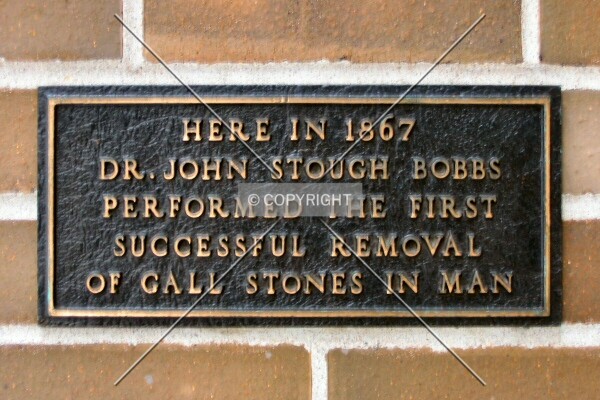 Plaque commemorating a famous first