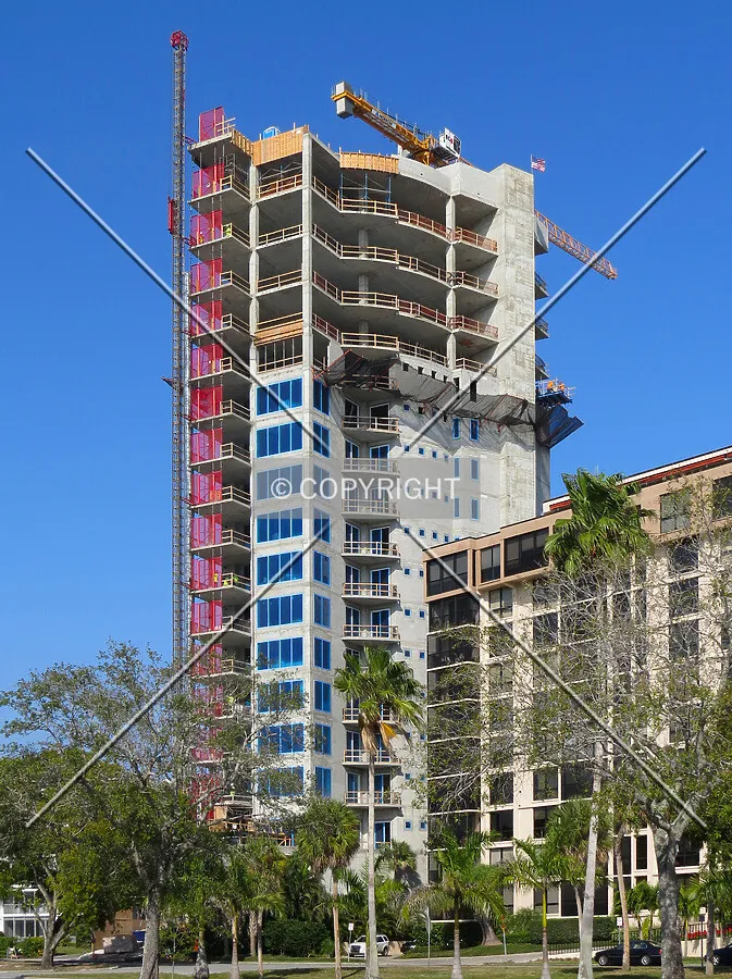 View to the northeast across Bayfront Drive