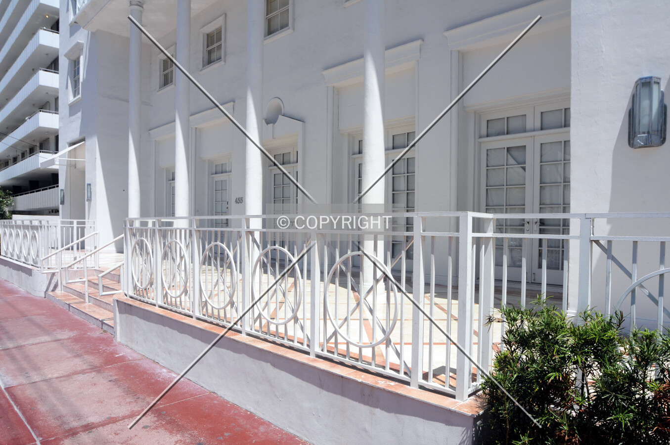 View of entrance area along Ocean Drive