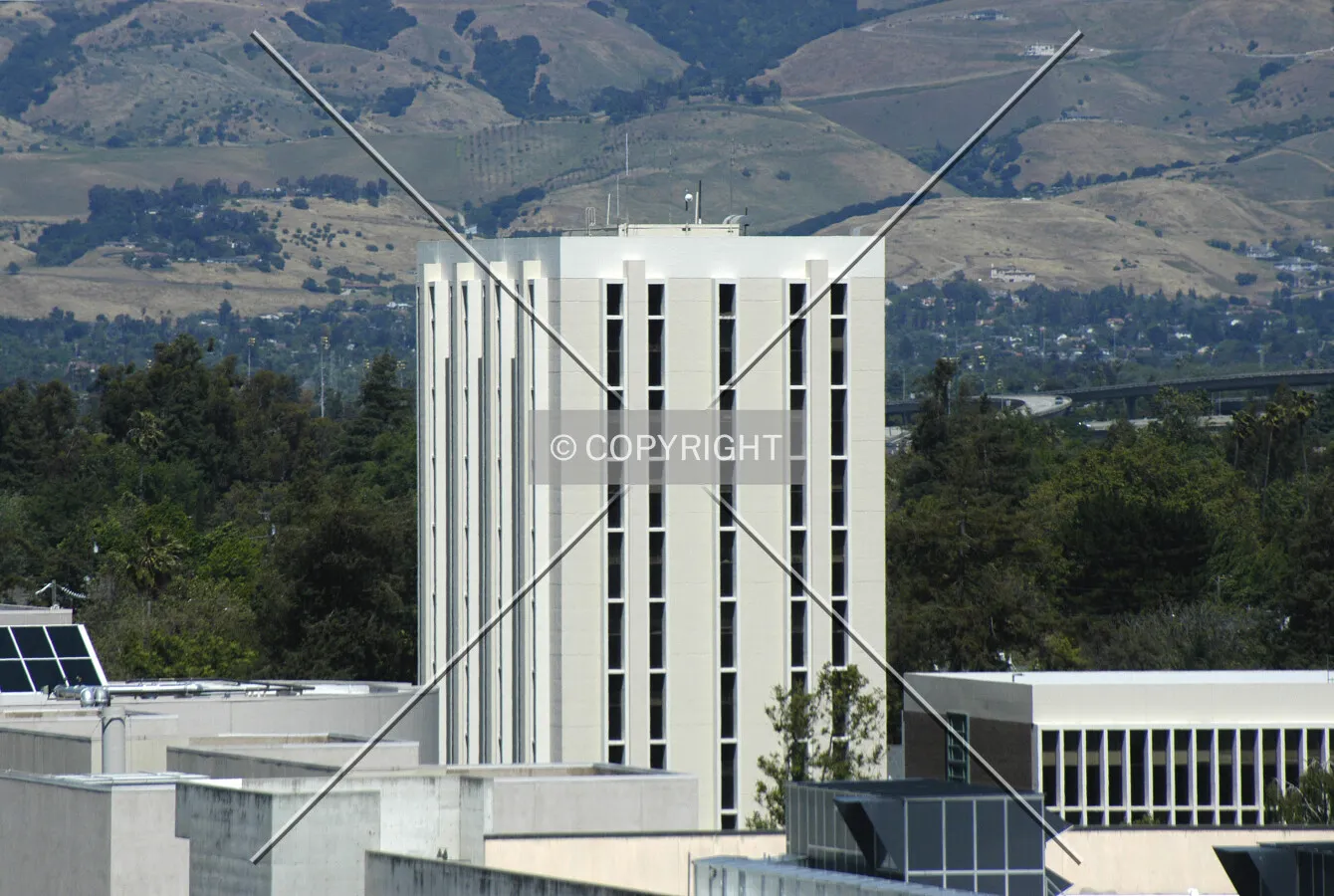 West side viewed from the University Library