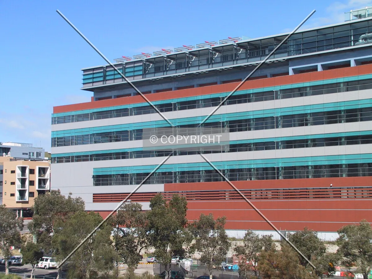 View of the east facade from the Western Distributor