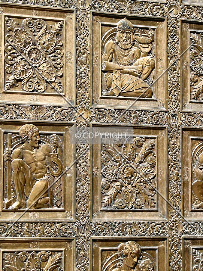Detail on the main door