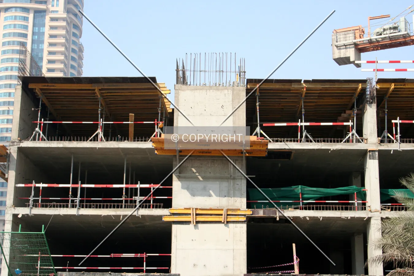 View of the pillar construction
