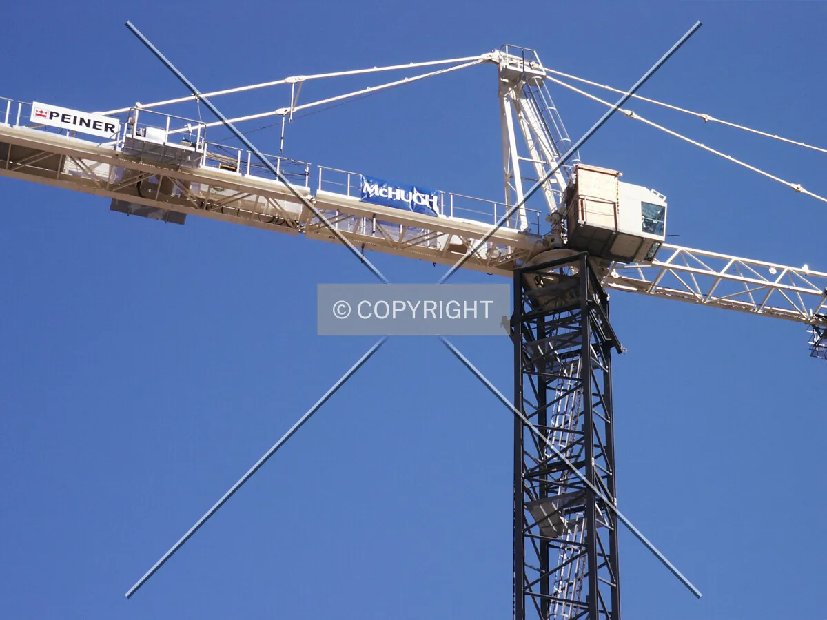 Top of the tower crane