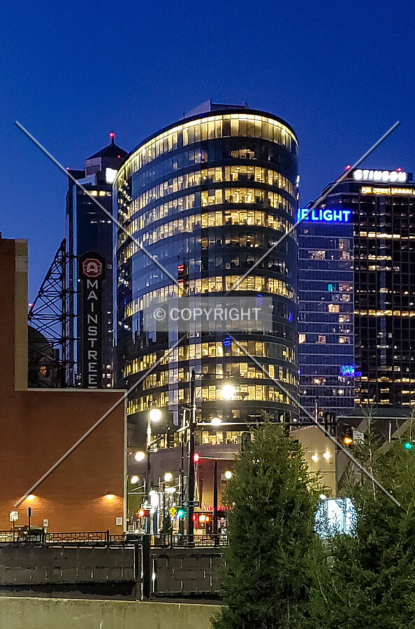 Southwest view at night; April 17, 2020