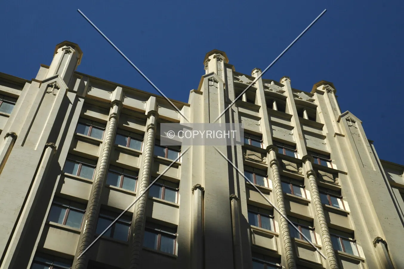 Top of the north facade