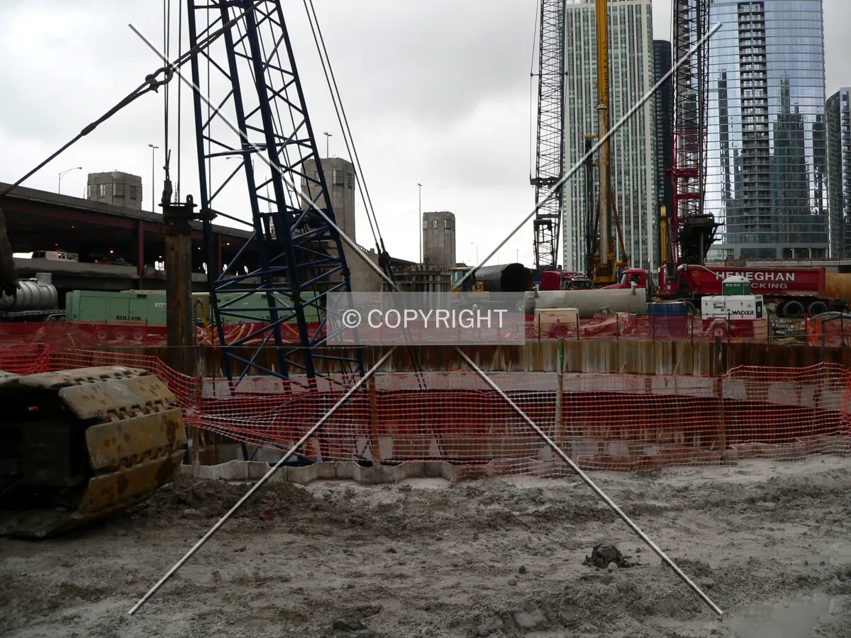 View of construction from the site