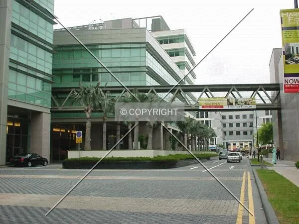 Main entrance and elevated footway