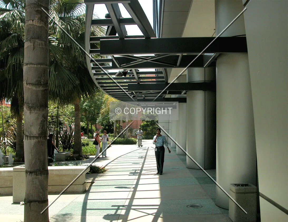 Decorative awning at main entrance