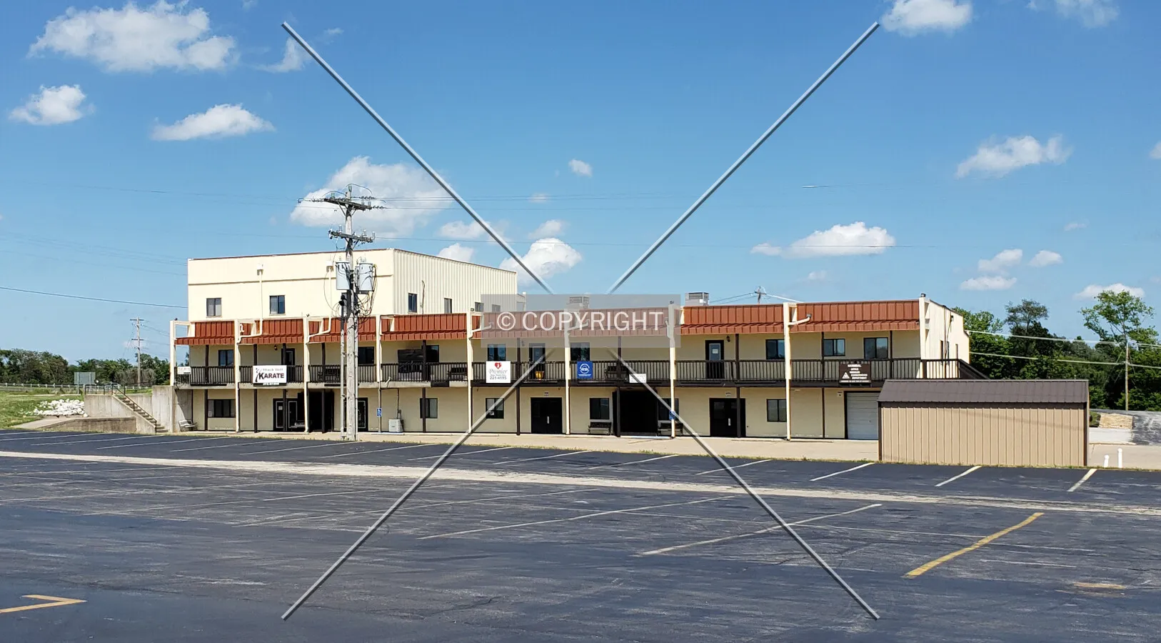 View from the southwest; July 20, 2019
