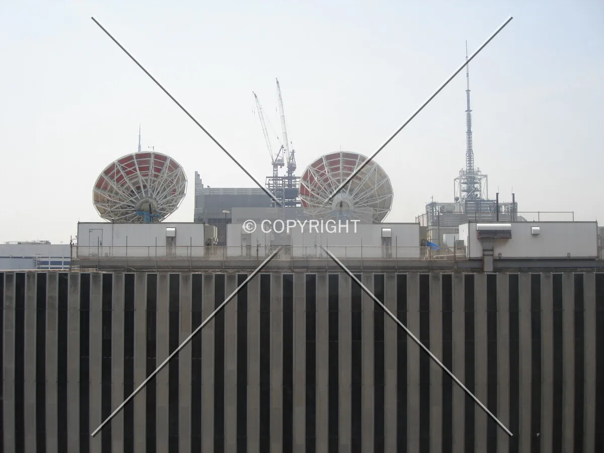 Communication equipment ontop of the building
