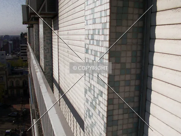 View of the façade from an 11th-floor window