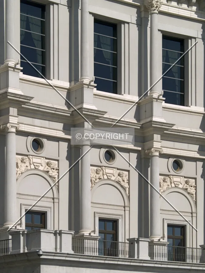 Detail from the northwest of the western façade