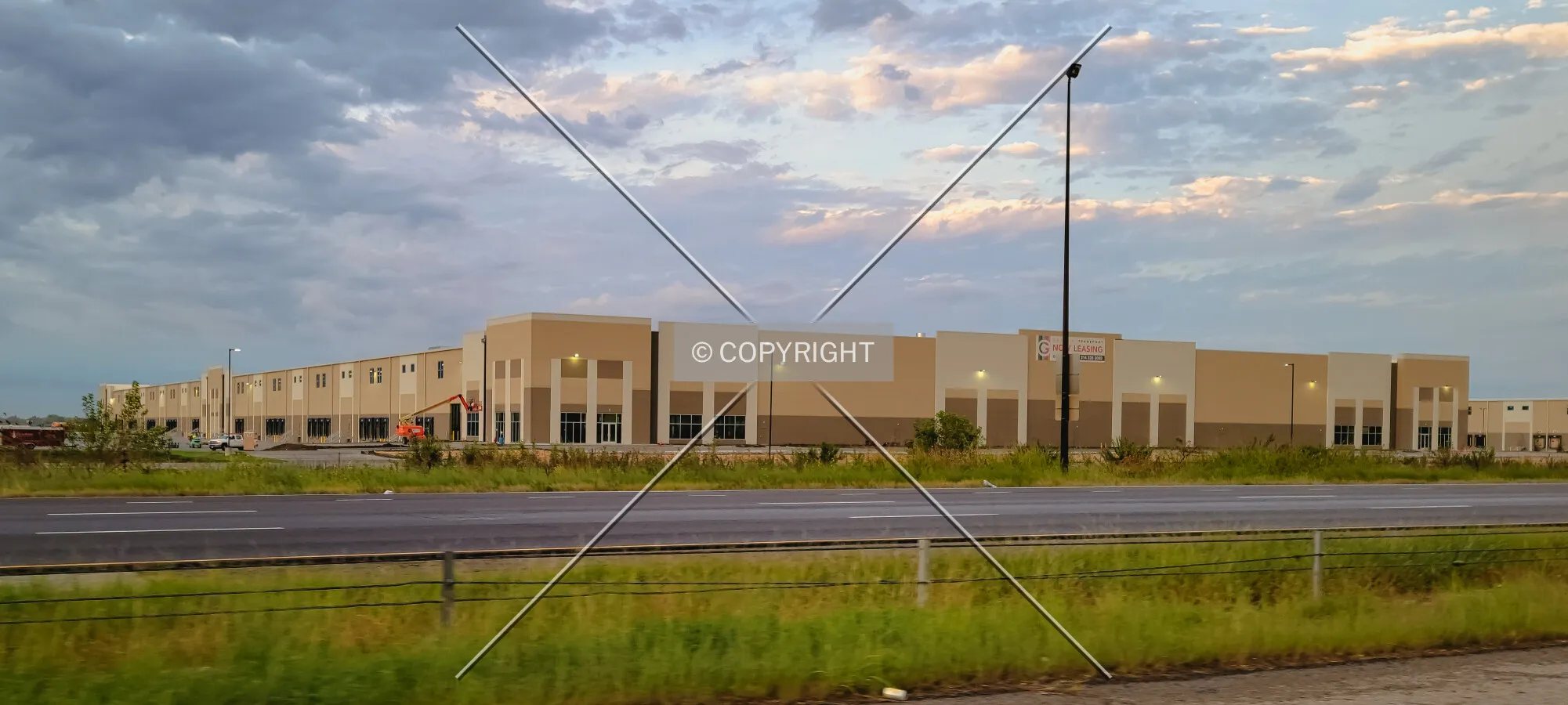 From the northeast during construction; September 15, 2021