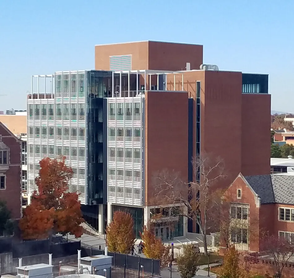 View from the southeast showing 2019 renovations