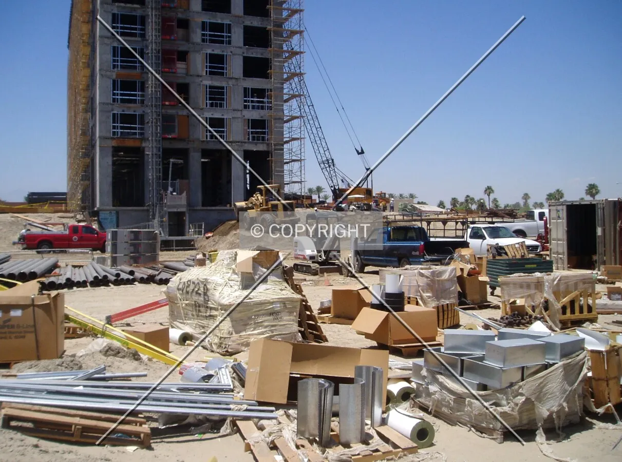 Base and construction site from the north-northeast