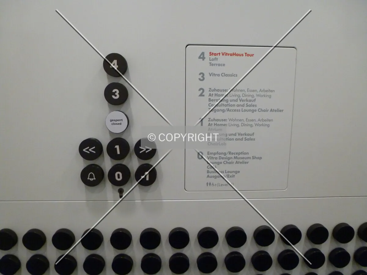 Elevator inside VitraHaus