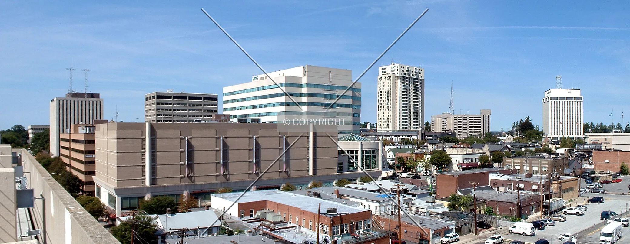 View from the southeast