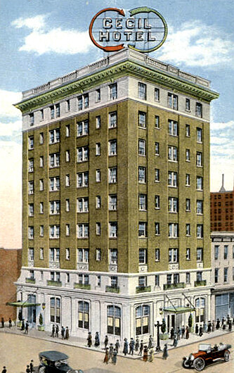 Vintage view from the west showing original construction