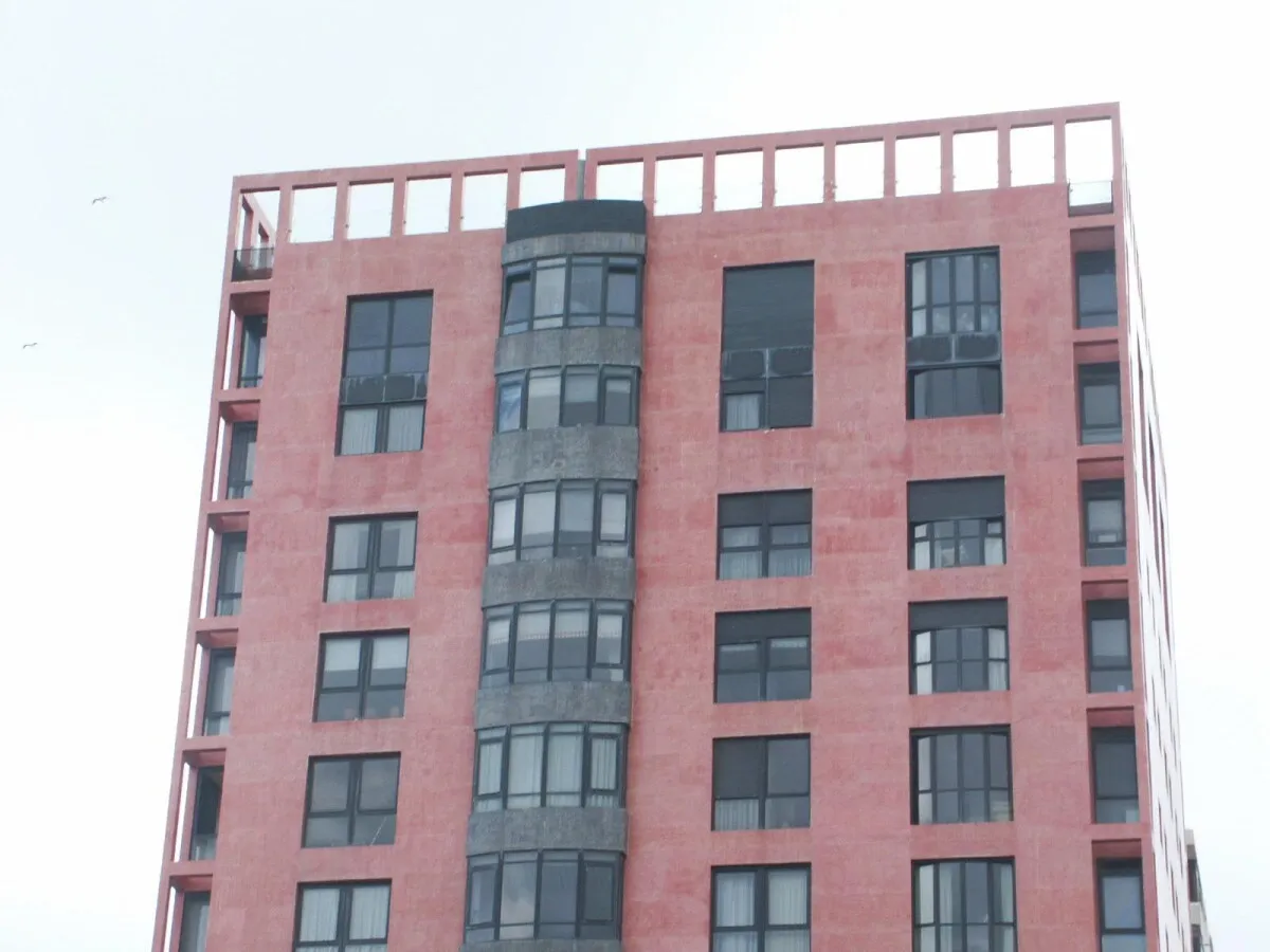 Details of facade and window tilings as seen from north