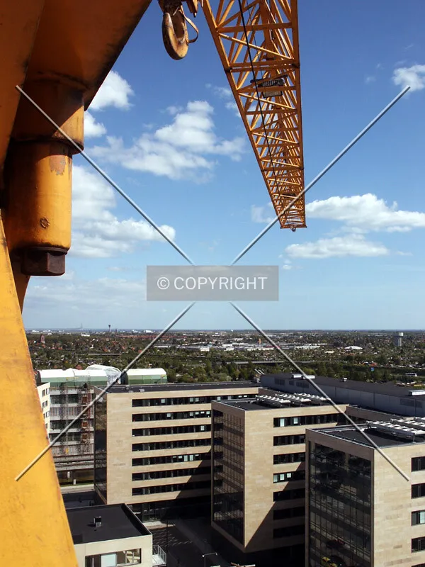 Looking towards Sweden from the tower crane
