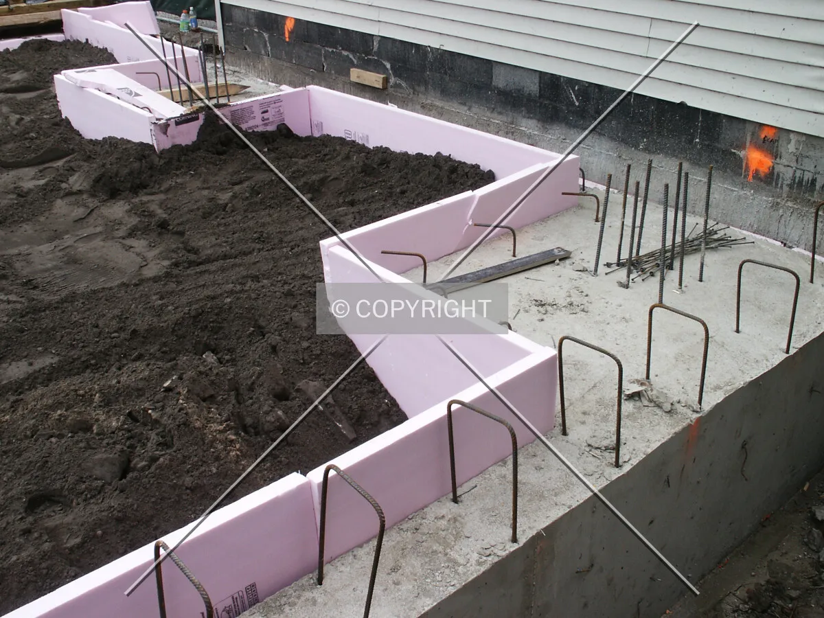 Southeast corner with insulating foam
