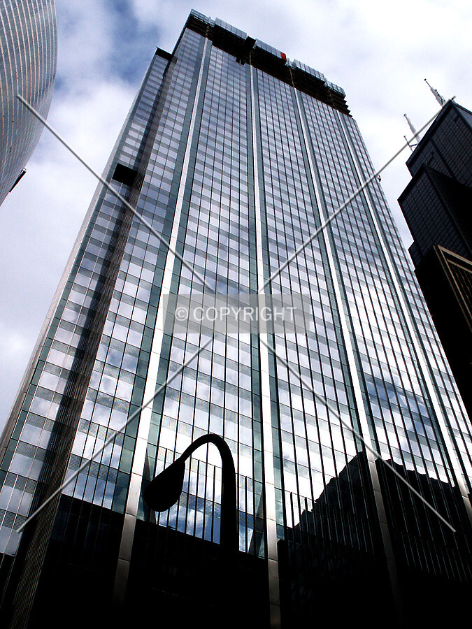 Looking up from the northwest