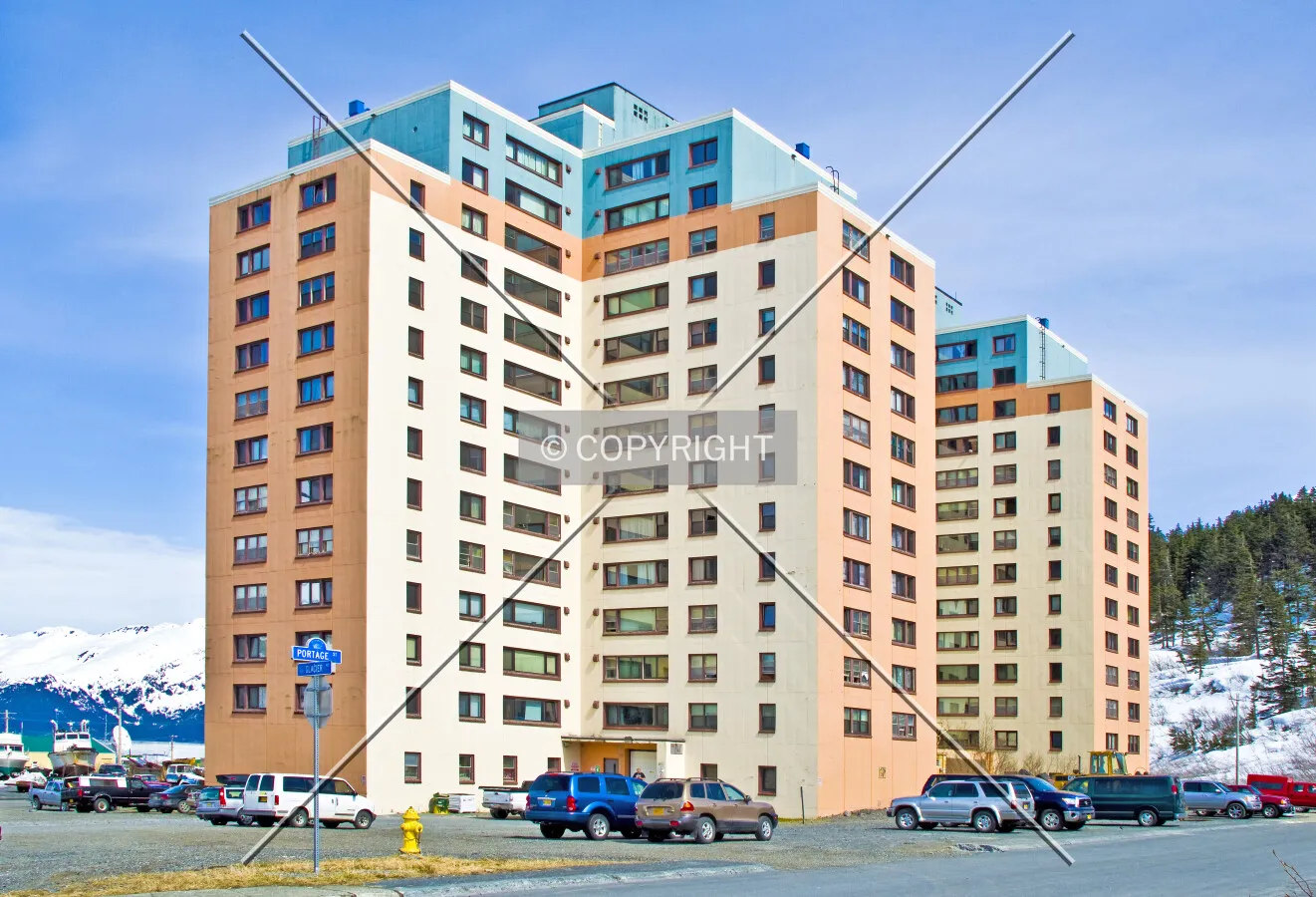 Begich Towers, Whittier, Alaska, U.S.A.