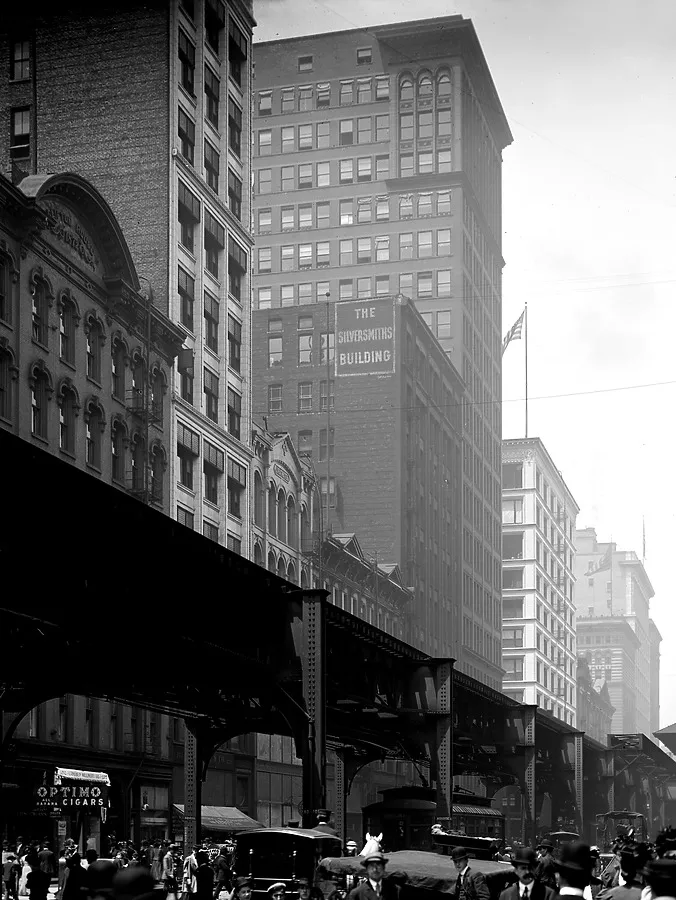 Vintage view from the southeast on Wabash Avenue
