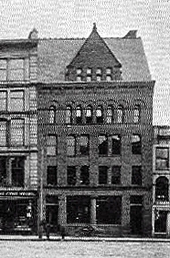Vintage view from the northwest showing original construction