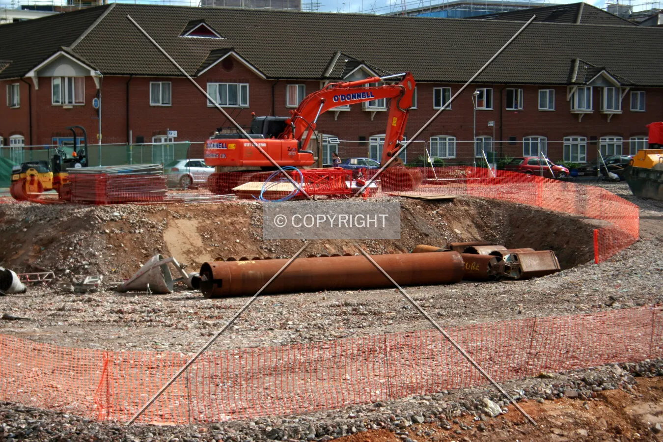 Looking into the construction site