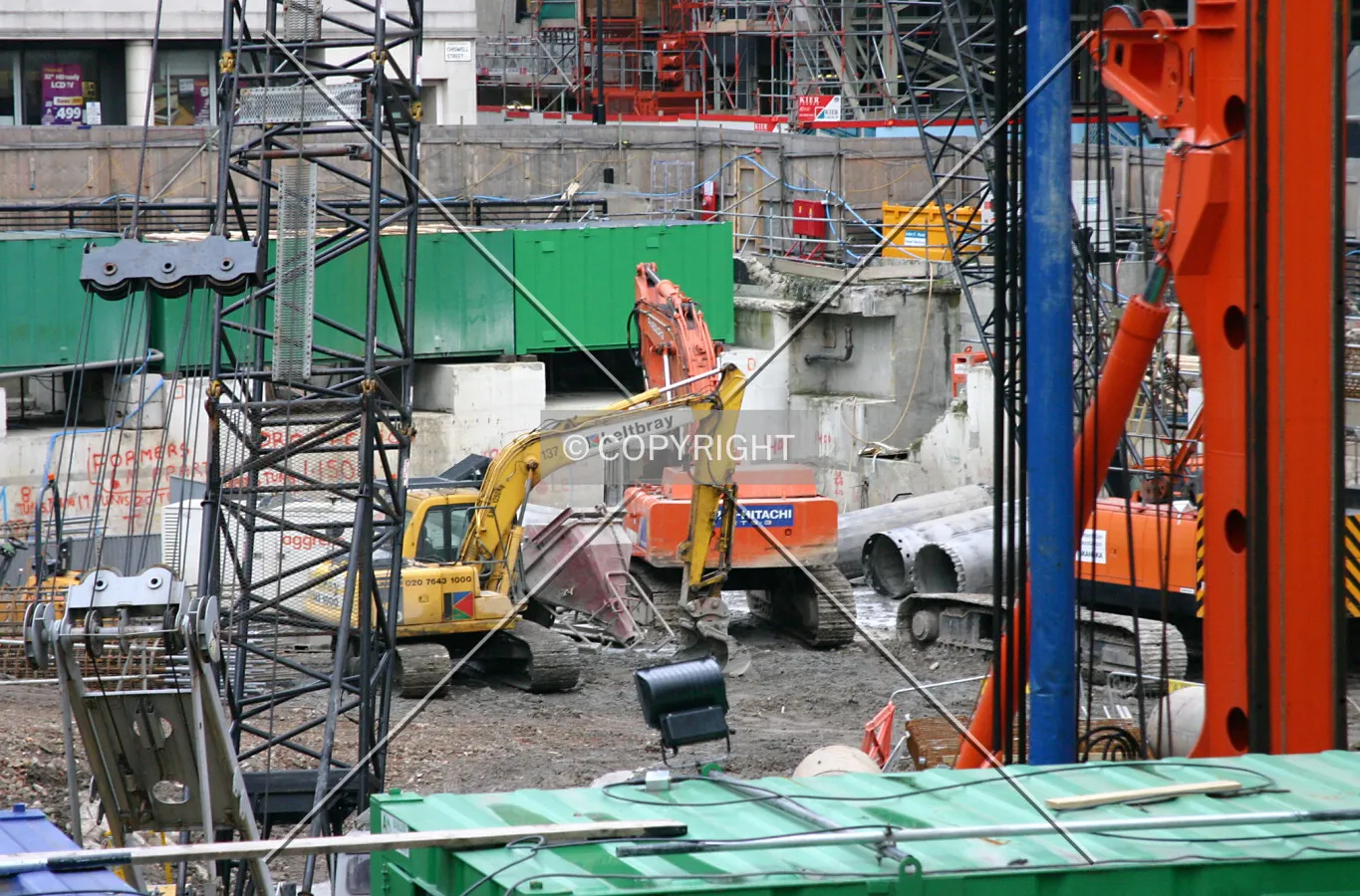 Overview of the site from a CityPoint walkway