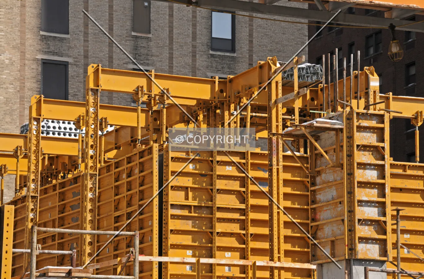 Formwork for the concrete elevator core