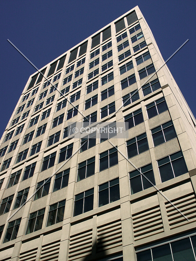 Looking up the south facade