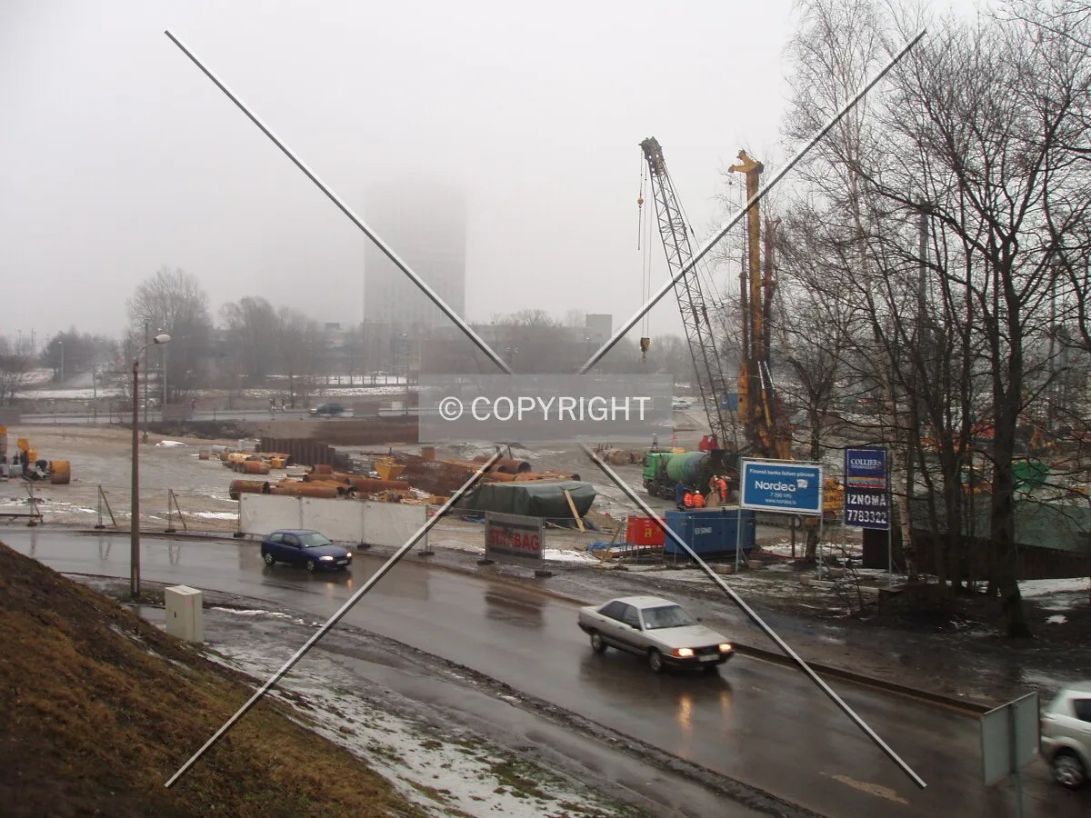 South view of the construction site