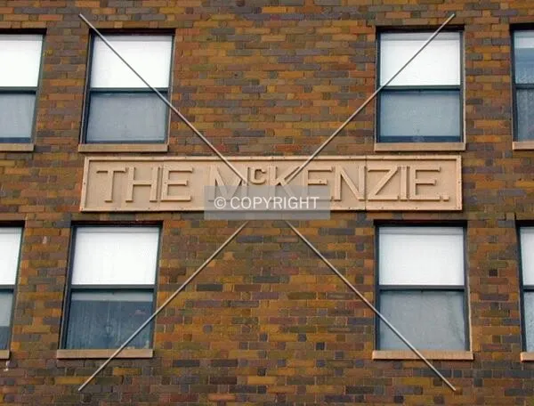 Nameplate on facade