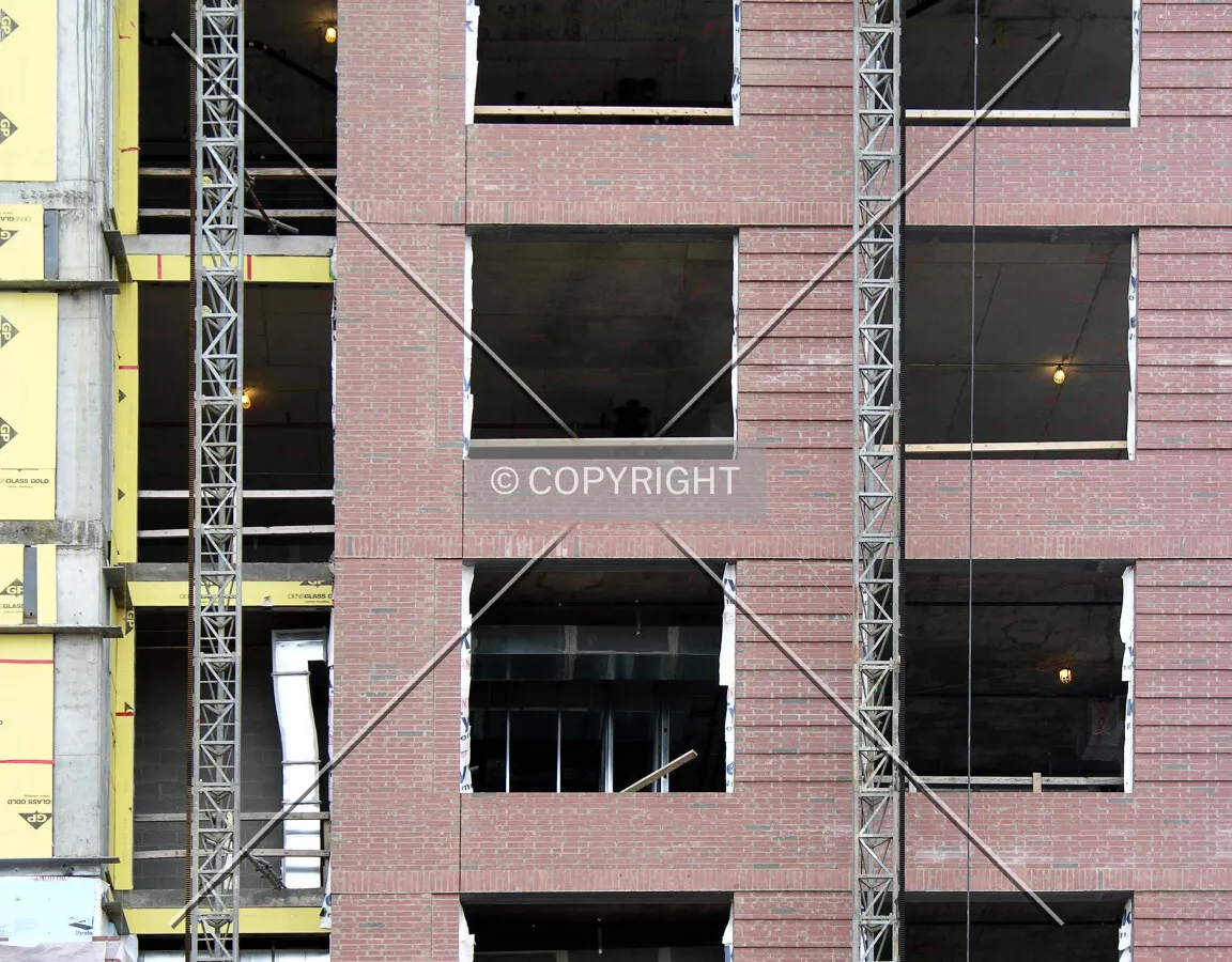 Facade installation on the eastern side