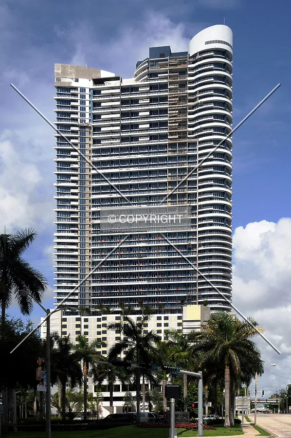 View from the east across Brickell Avenue