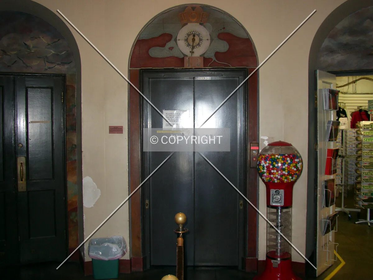 Elevator lobby on the ground level
