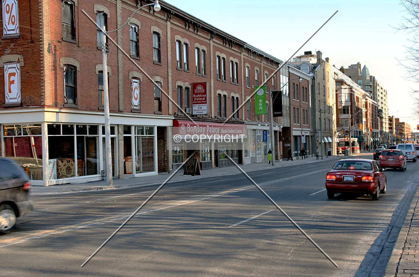 Looking south from Adelaide Street