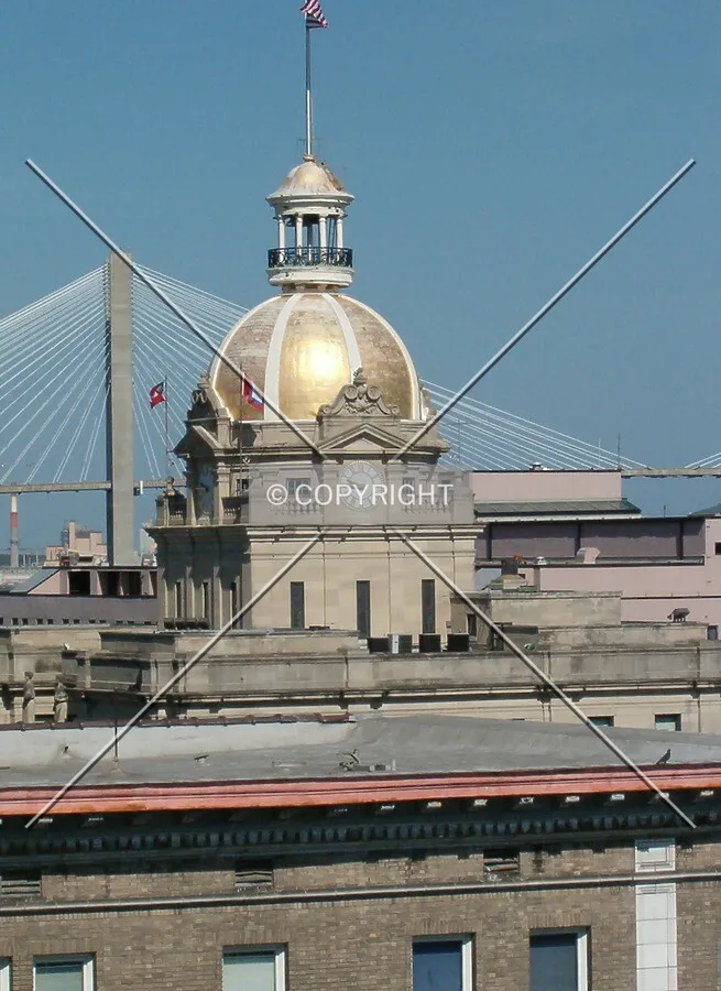 View of the Gold Dome from parking garage