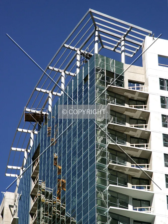 Looking up at the southwest corner