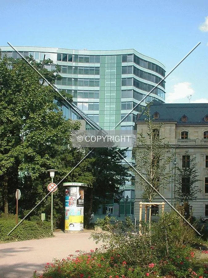 Side view of the complex; as seen from DZ Bank building