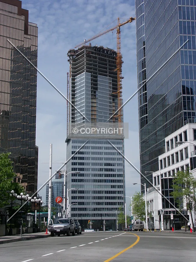 View west on Cordova Street from Howe
