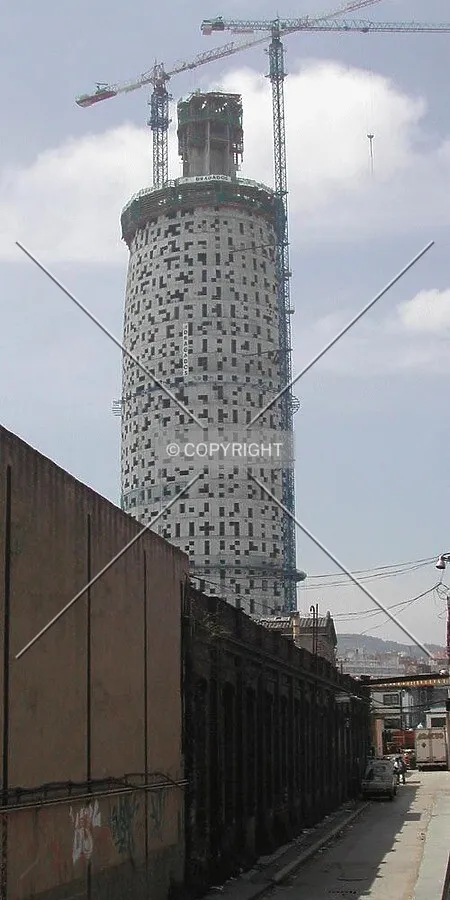 View of the building and some old warehouses