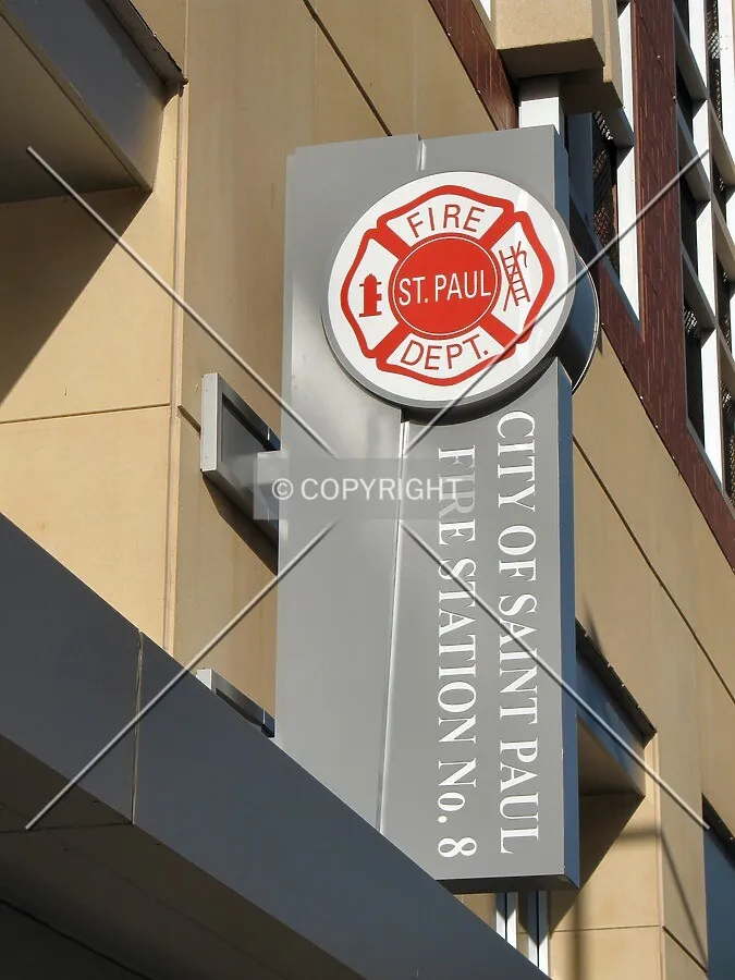 Signage for St. Paul's Downtown Fire Station