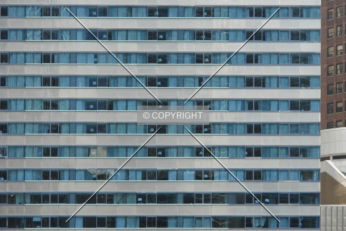 Facade of hotel building