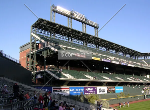 Looking east towards the right field stands