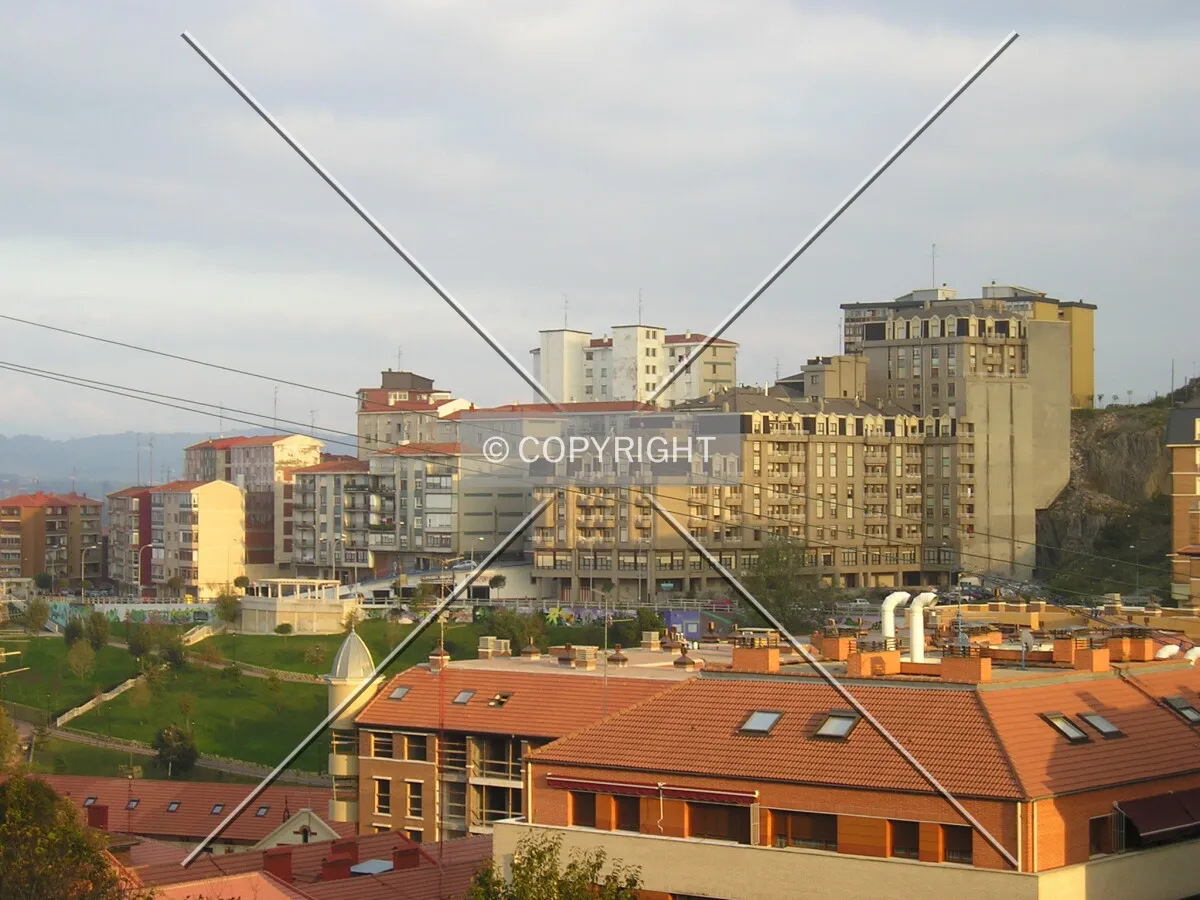 View of the higher elevated Santurtzi areas